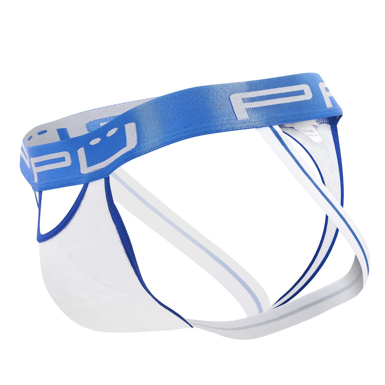 PPU Men's Underwear 2313 Peek-a-boo Jockstrap Color White