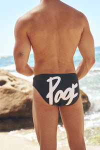 Black Swim Brief - front view