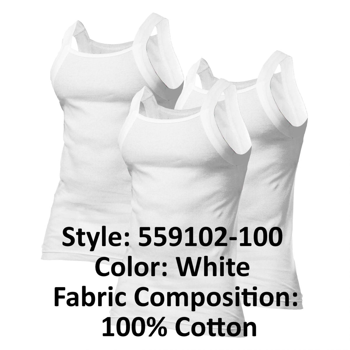 Papi 3-Pack Square Neck Tank - White