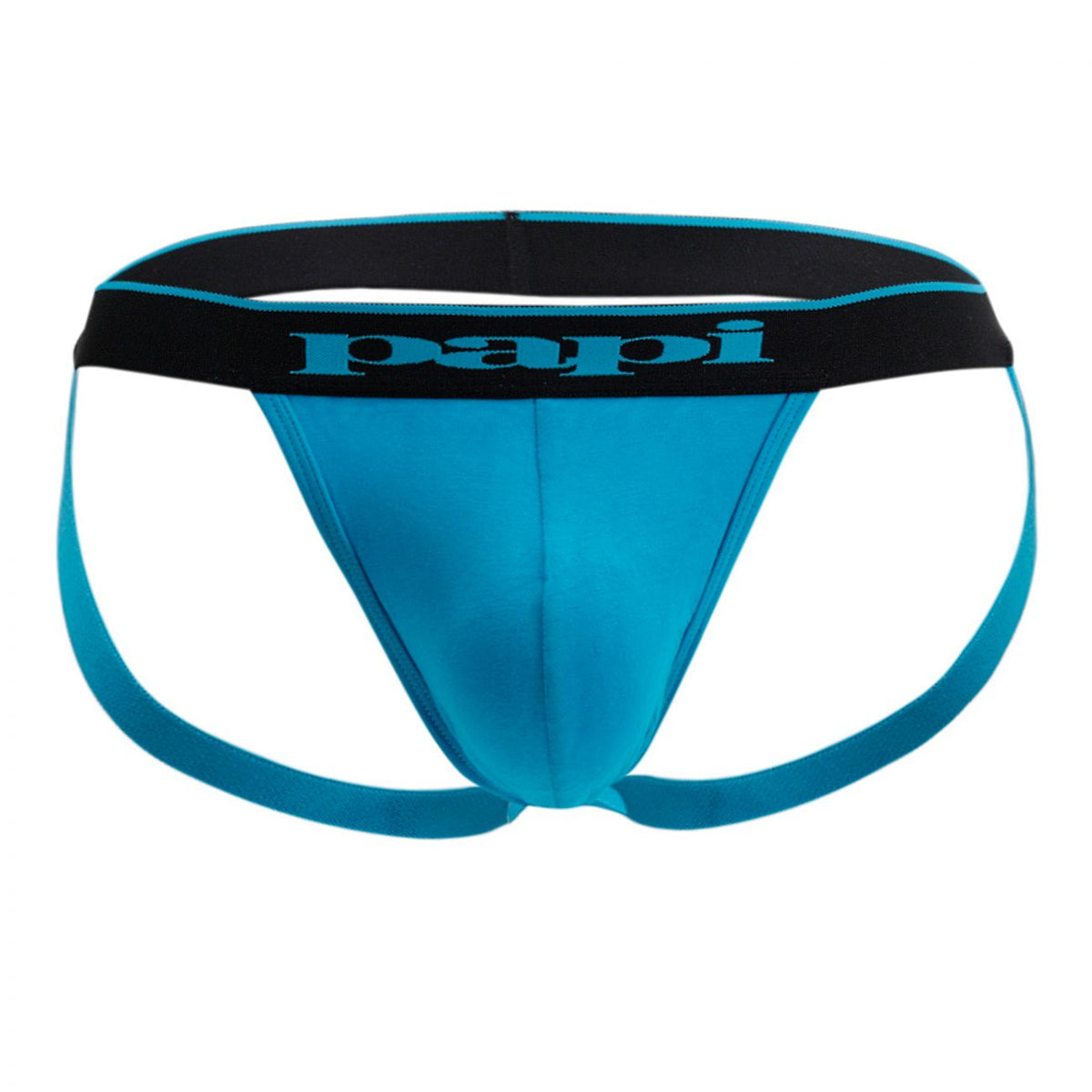 Papi 3-Pack Cotton Stretch Jockstrap - Black-Cobalt-Blue