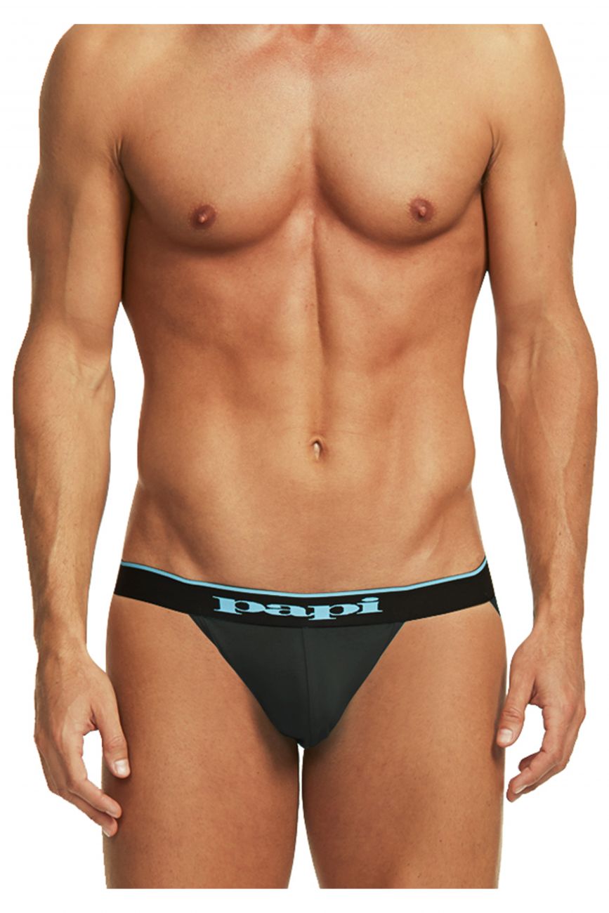 Papi 3-Pack Cotton Stretch Jockstrap - Black-Cobalt-Blue