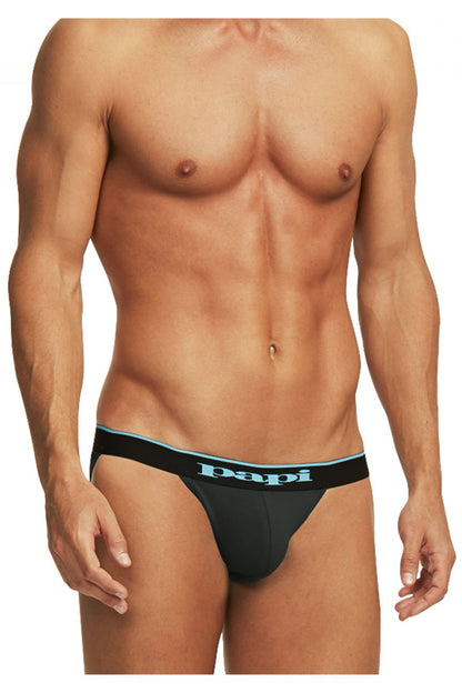 Papi 3-Pack Cotton Stretch Jockstrap - Black-Cobalt-Blue