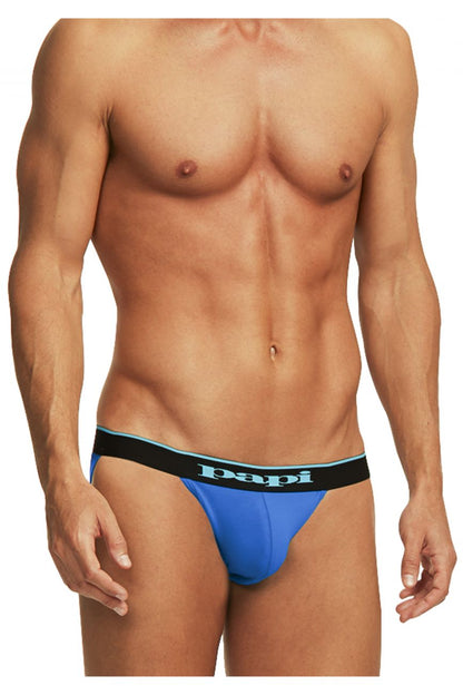 Papi 3-Pack Cotton Stretch Jockstrap - Black-Cobalt-Blue
