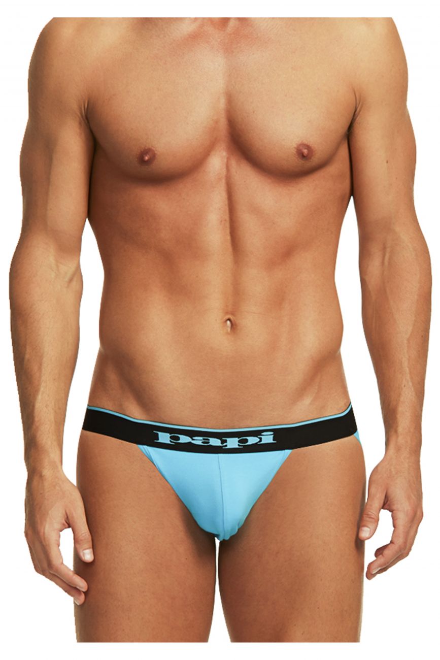 Papi 3-Pack Cotton Stretch Jockstrap - Black-Cobalt-Blue