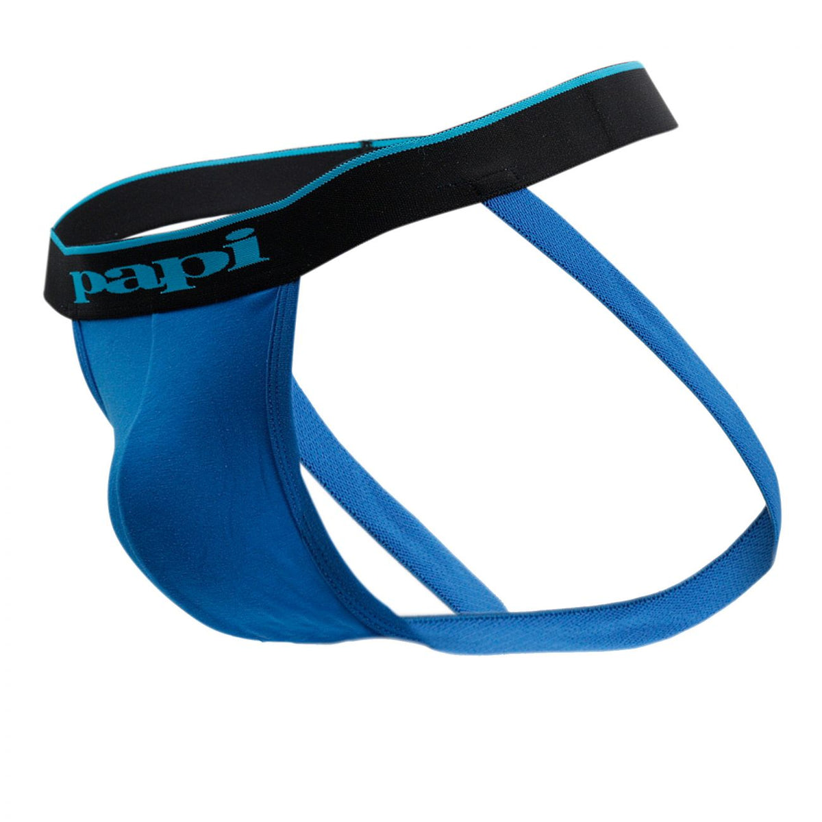 Papi 3-Pack Cotton Stretch Jockstrap - Black-Cobalt-Blue