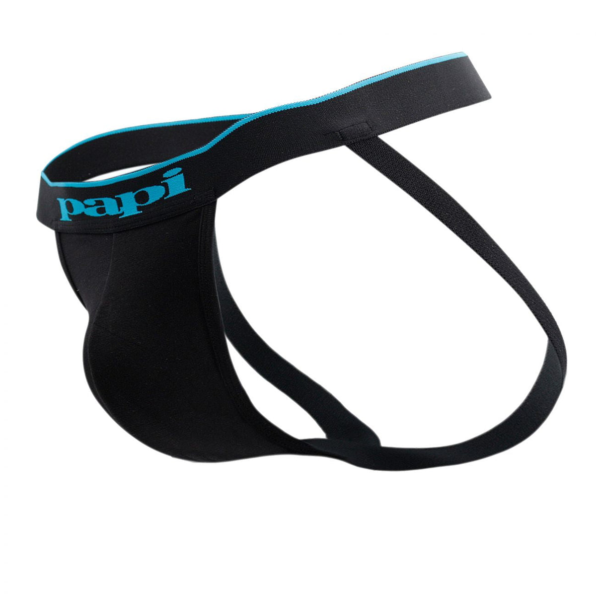 Papi 3-Pack Cotton Stretch Jockstrap - Black-Cobalt-Blue