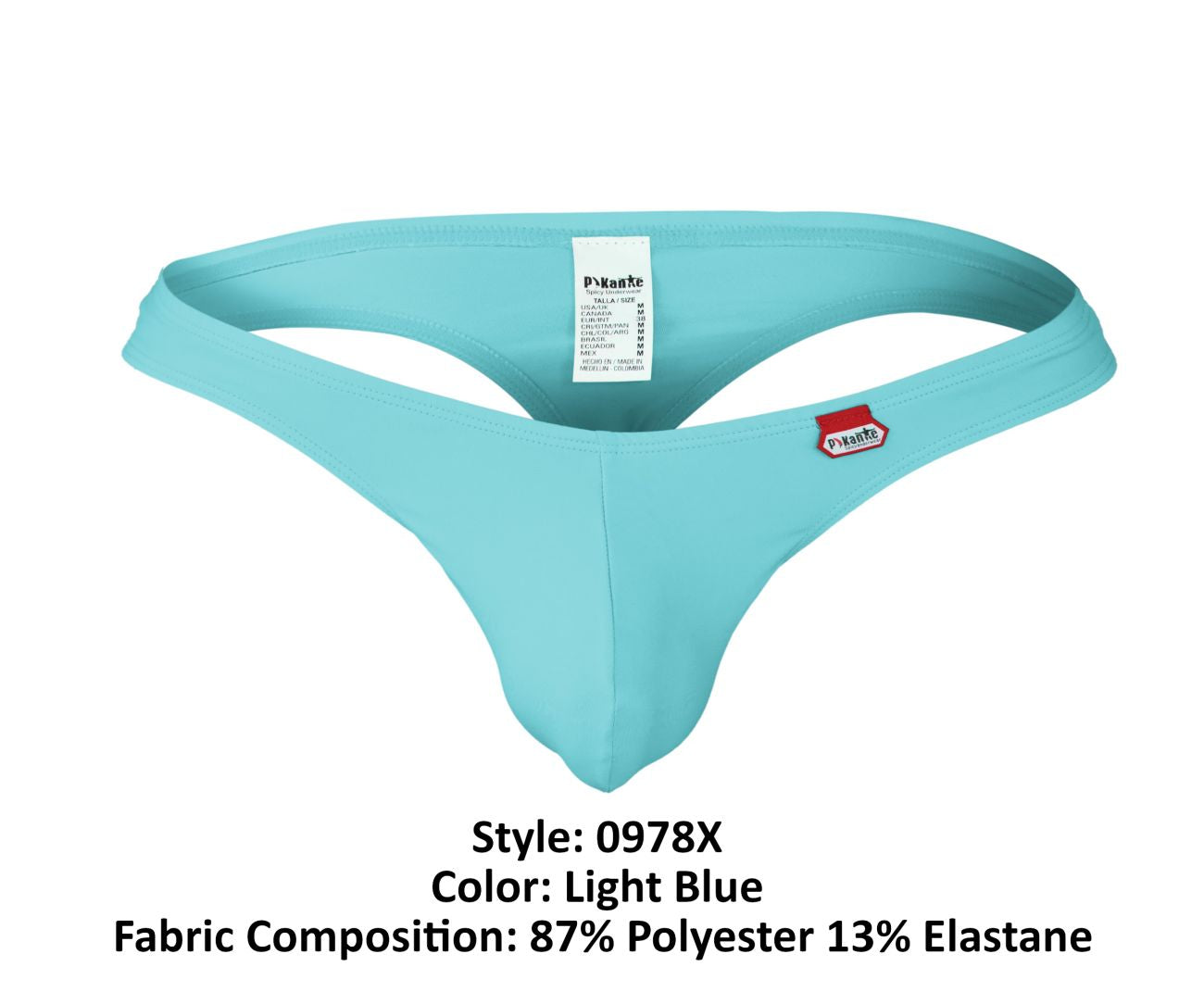 Pikante Men's Underwear PIK 0978X Angola Thongs Color Light Blue