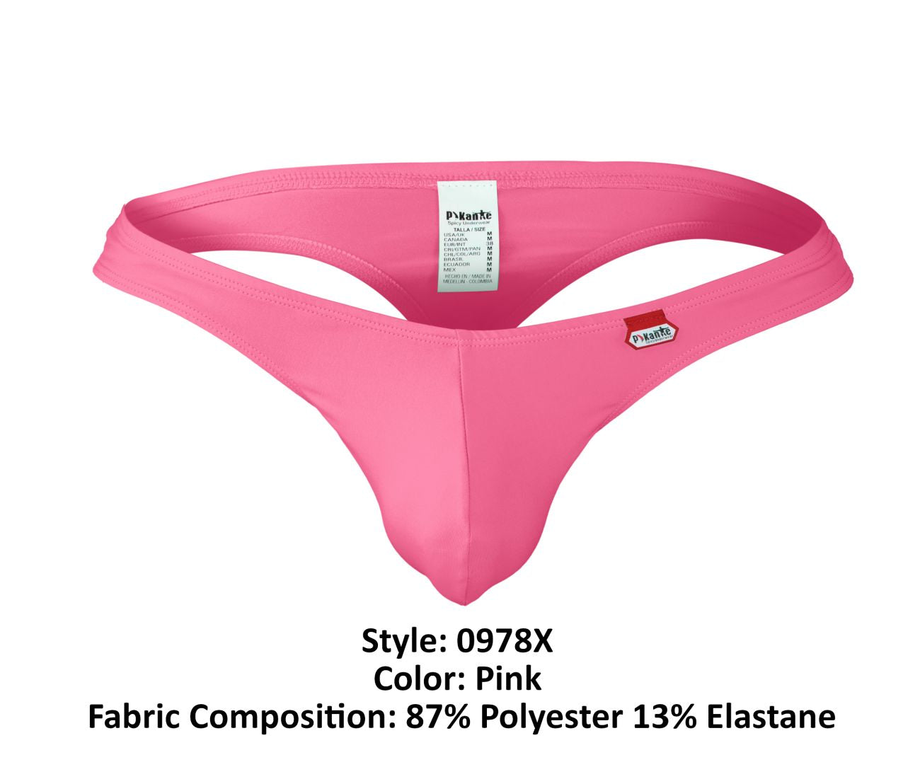 Pikante Men's Underwear PIK 0978X Angola Thongs Color Pink