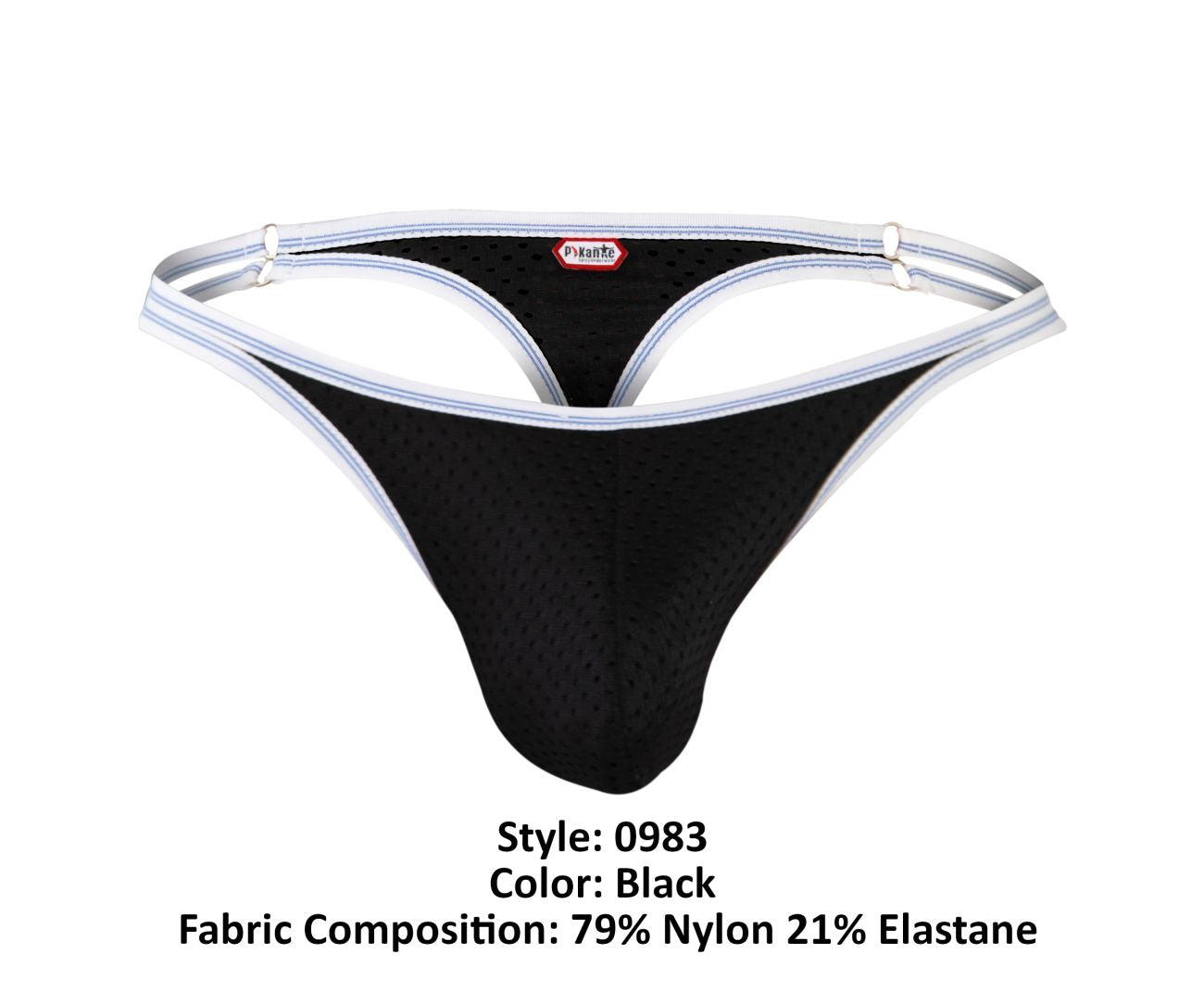 Pikante Men's Underwear PIK 0983 Novo Thongs Color Black