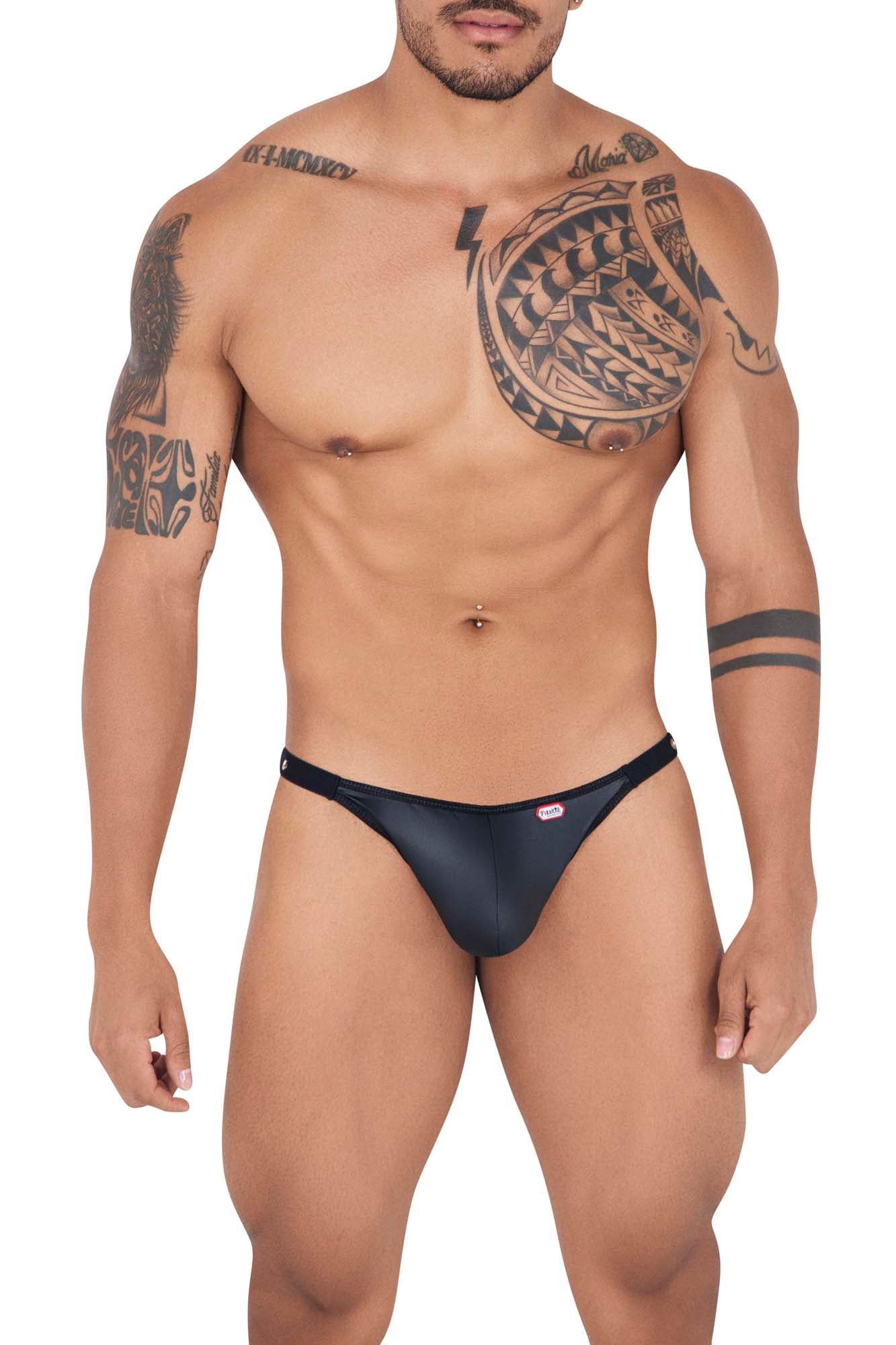 Pikante Men's Underwear PIK 1025X Perusa Thongs Color Black