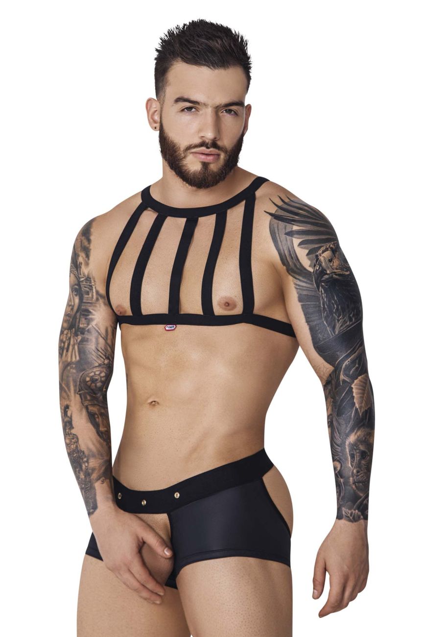 Pikante Men's Underwear PIK 1086 Hard Harness Jockstrap Color Black