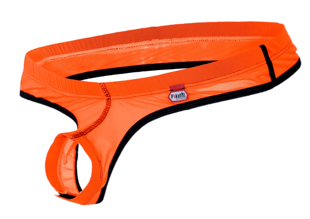 Pikante Men's Underwear PIK 1278 Sonar Ball Lifter Color Orange
