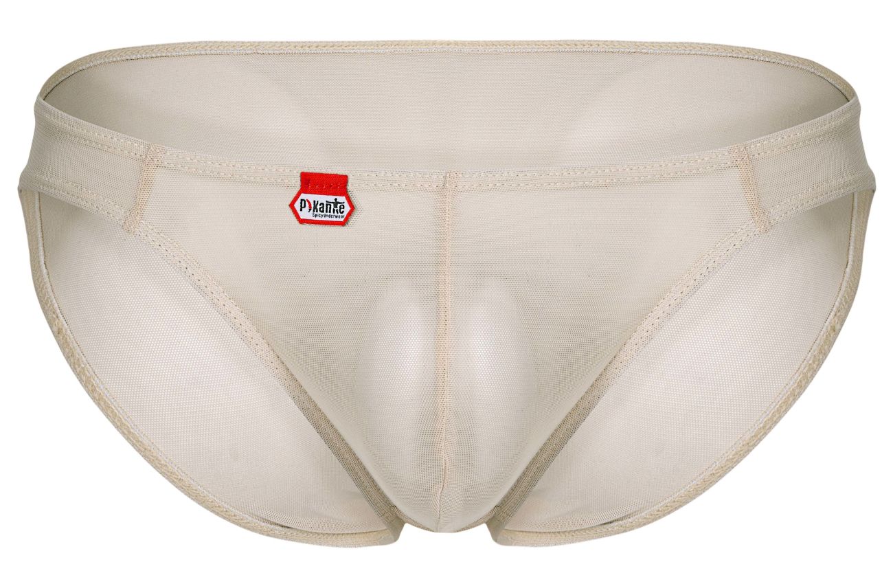 Pikante Men's Underwear PIK 1822 Luxury Briefs Color Beige Mesh