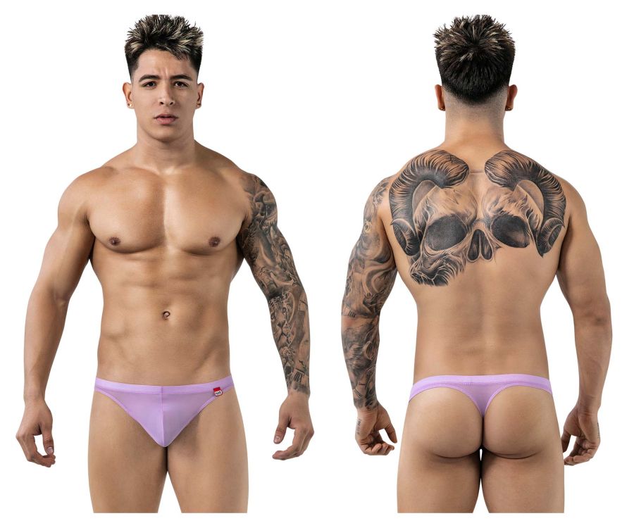 Luxury Lilac Mesh Thong - view 1