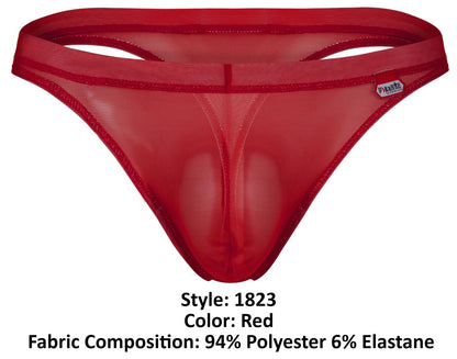 Luxury Red Mesh Thong - view 8