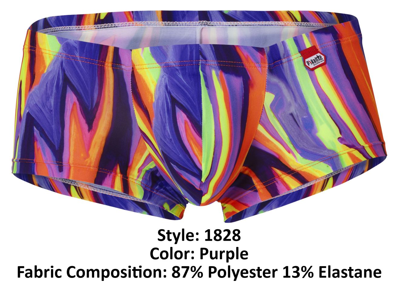 Pikante Men's Underwear PIK 1828 Abstract Trunks Color Purple