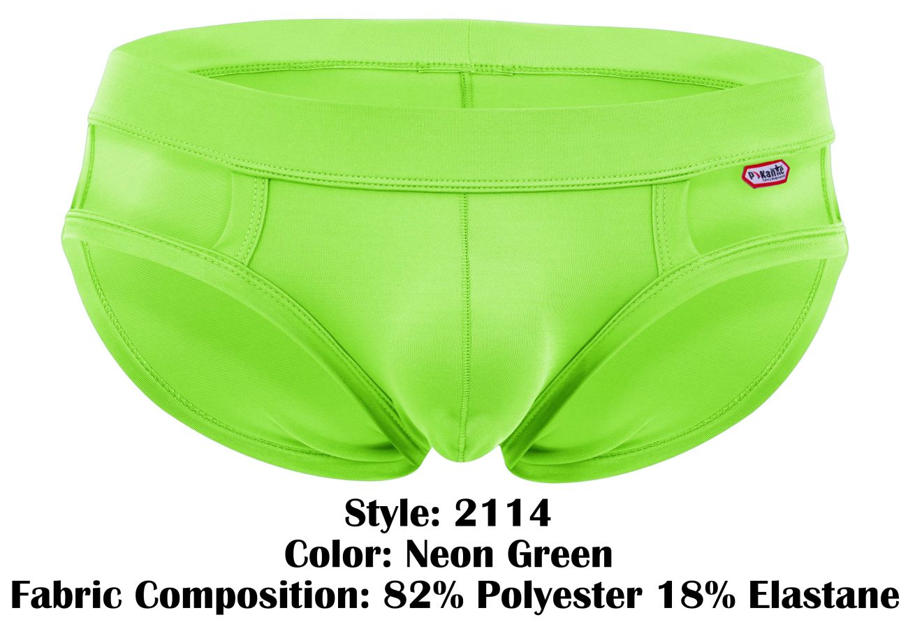 Pikante Men's Underwear PIK 2114 Lenox Briefs Color Neon Green