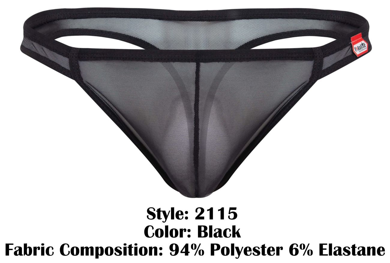 Pikante Men's Underwear PIK 2115 Amusing Thongs Color Black