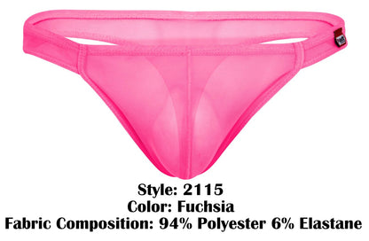 Pikante Men's Underwear PIK 2115 Amusing Thongs Color Fuchsia Mesh