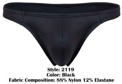 Pikante Men's Underwear PIK 2119 Candy Thongs Color Black