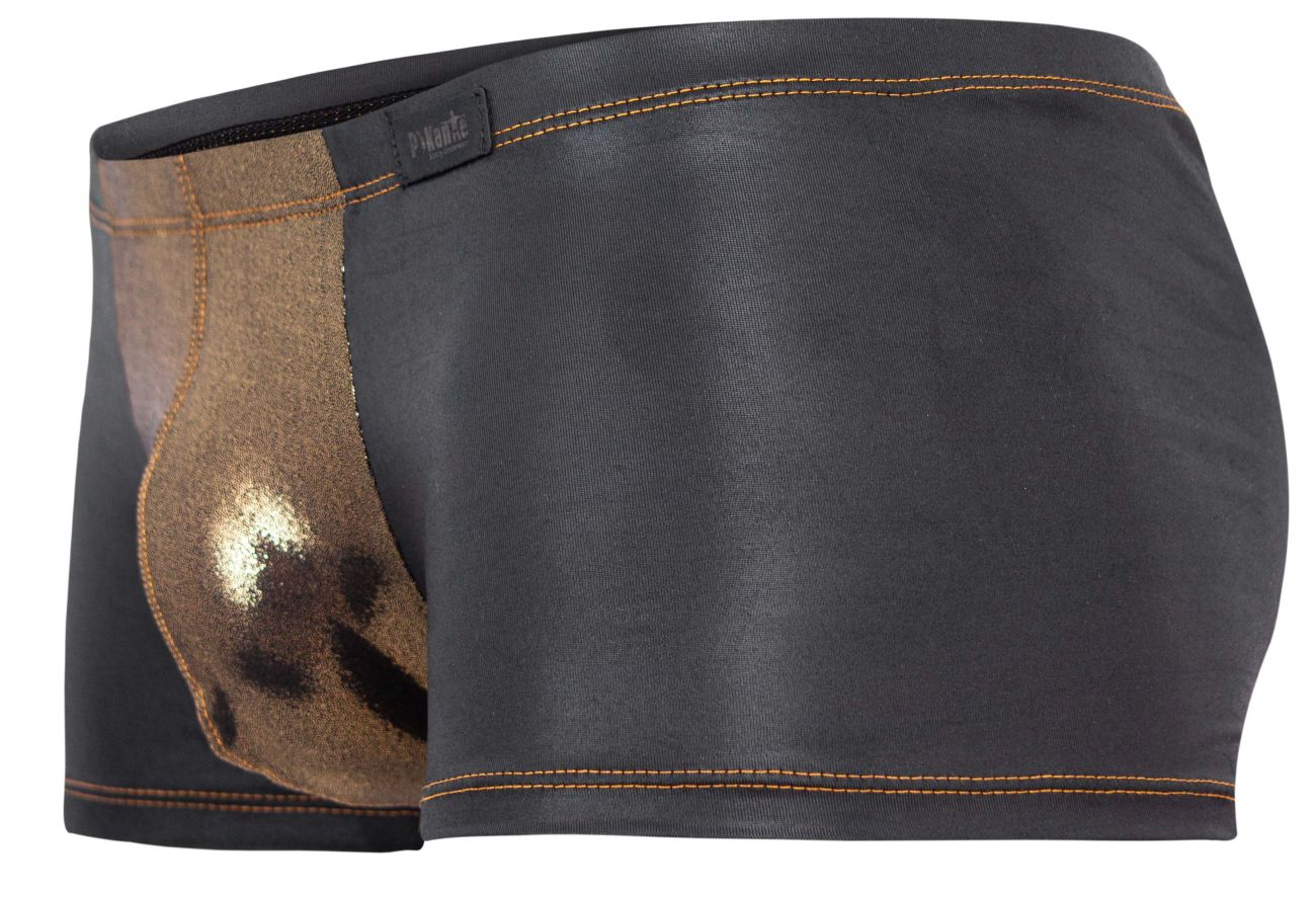 Pikante Men's Underwear PIK 2120 Gold Cup Trunks Color Black