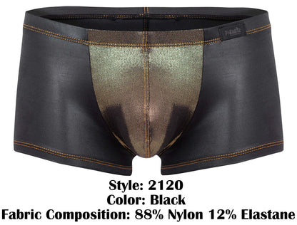 Pikante Men's Underwear PIK 2120 Gold Cup Trunks Color Black