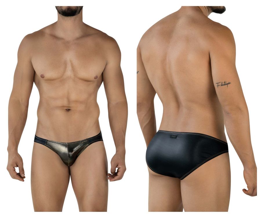 Pikante Men's Underwear PIK 2121 Gold Cup Briefs Color Black