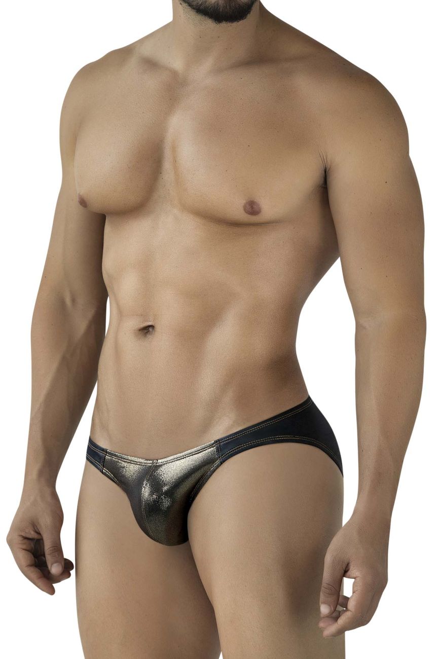 Pikante Men's Underwear PIK 2121 Gold Cup Briefs Color Black