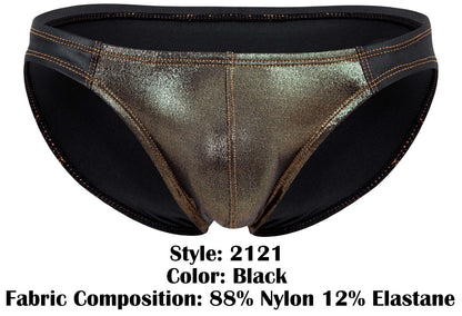 Pikante Men's Underwear PIK 2121 Gold Cup Briefs Color Black