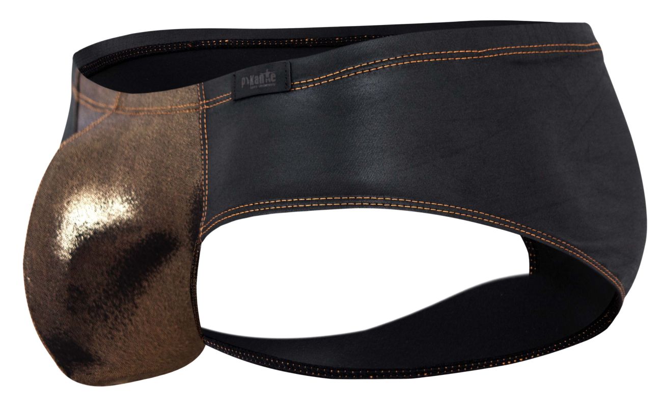Pikante Men's Underwear PIK 2122 Gold Cup Briefs Color Black