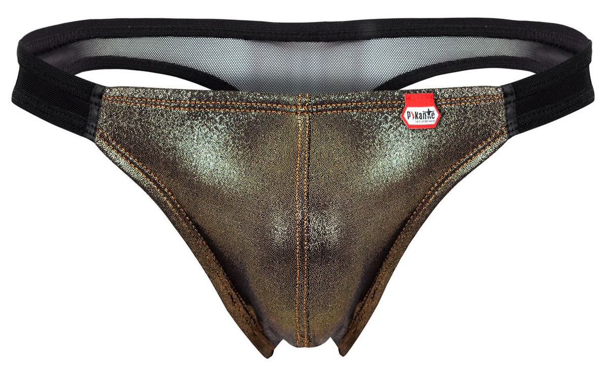 Cup Gold Black Thong - view 5