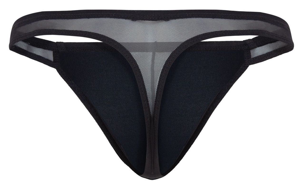 Pikante Men's Underwear PIK 2123 Gold Cup Thongs Color Black