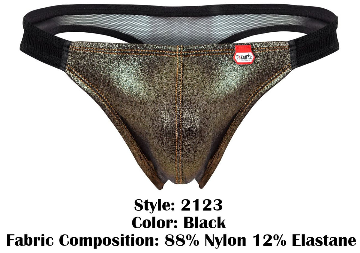Cup Gold Black Thong - view 8