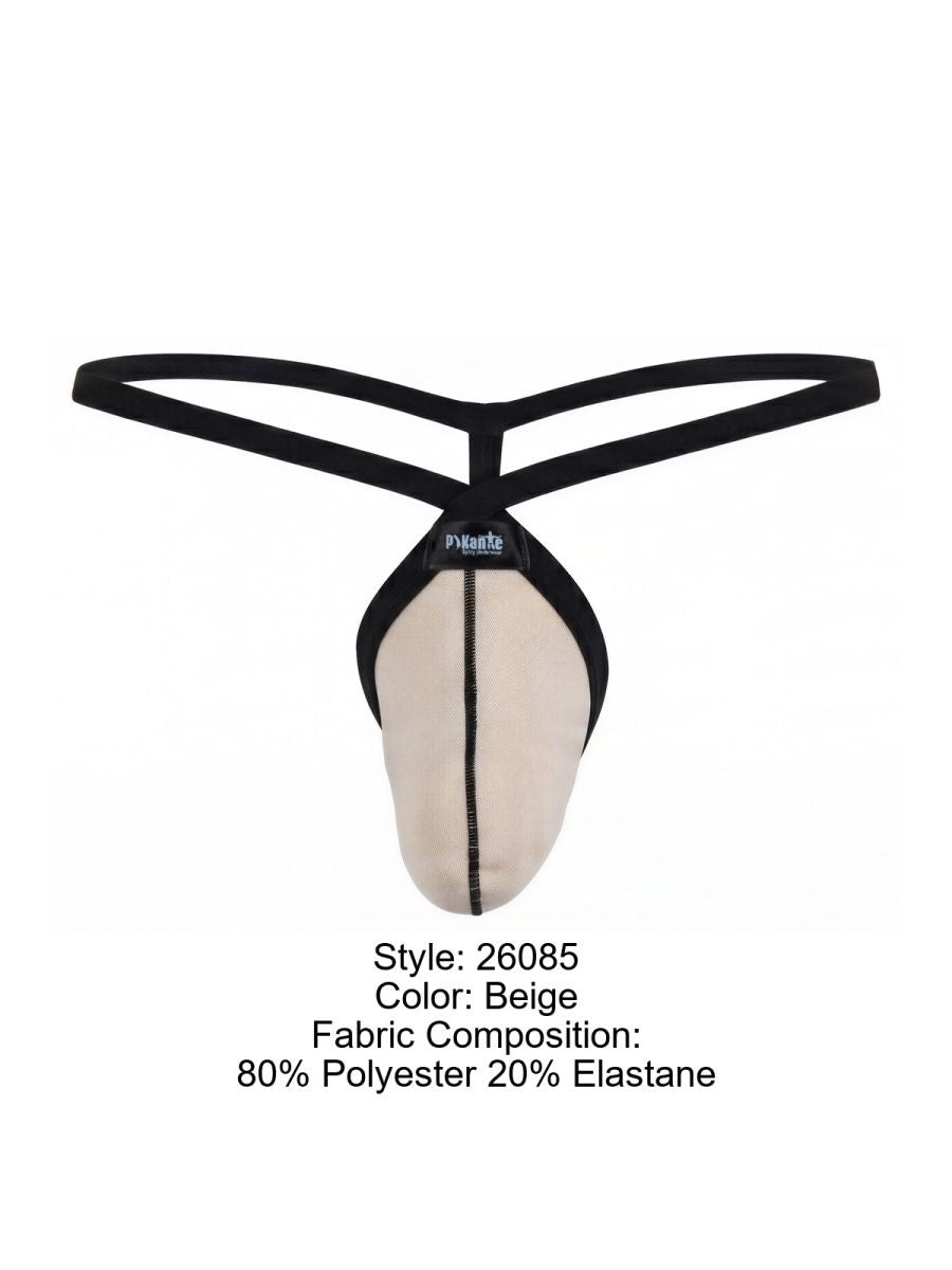Pikante Men's Underwear PIK 26085 Minimalist Men's G-String color Beige