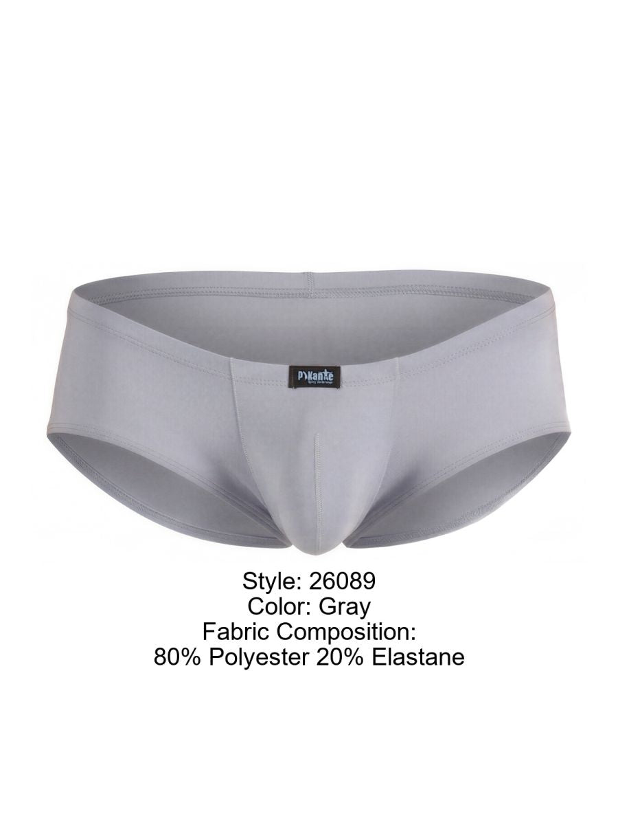 Pikante Men's Underwear PIK 26089 Sleek Thot Trunks Color Gray