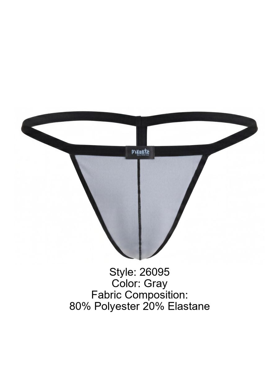 Pikante Men's Underwear PIK 26095 Nut G-String color Gray Color Gray