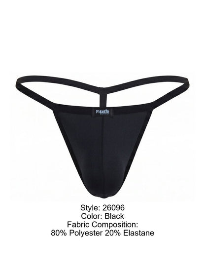Pikante Men's Underwear PIK 26096 Nut G-String color Black