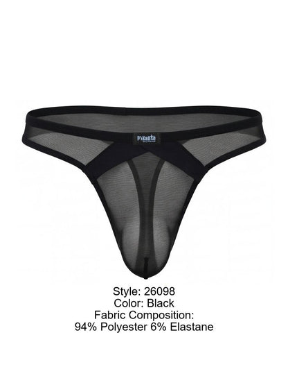 Pikante Men's Underwear PIK 26098 Sobek Thongs Color Black