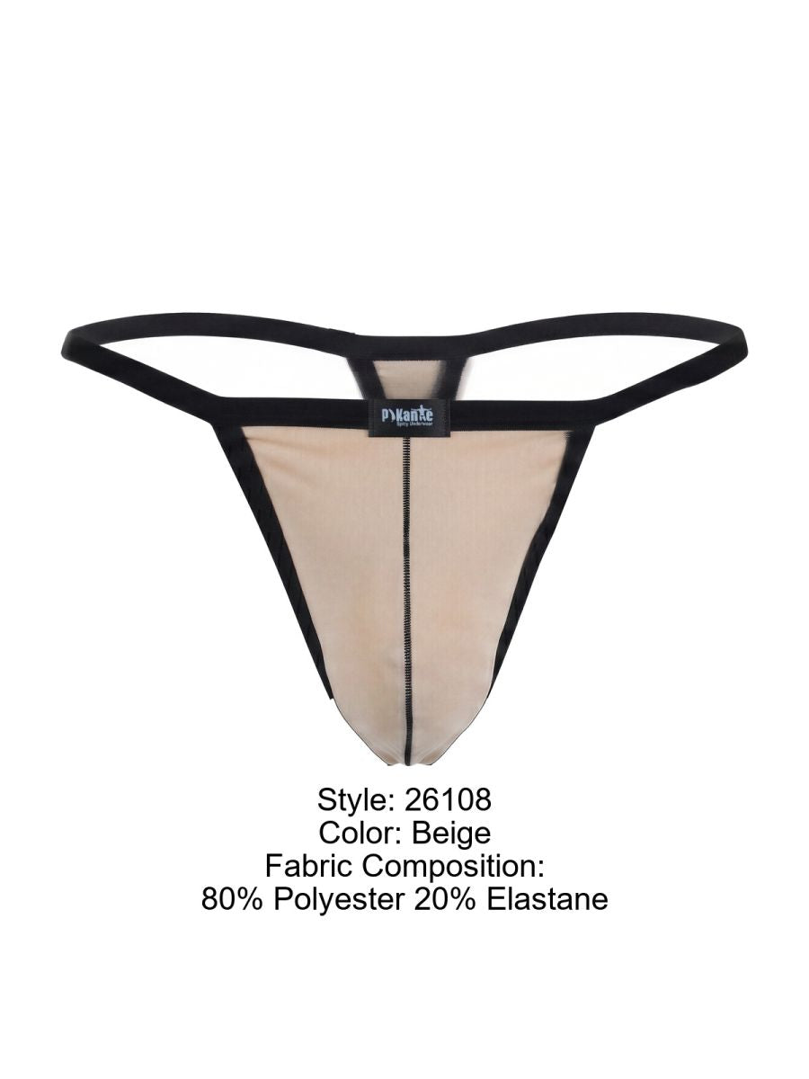 Pikante Men's Underwear PIK 26108 Khonsu Thongs Color Beige