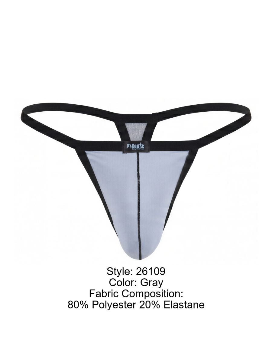 Pikante Men's Underwear 26109 PIK 26109 Khonsu Thongs in Color Gray