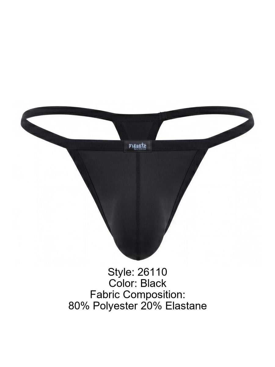 Pikante Men's Underwear PIK 26110 Khonsu Thongs Color Black
