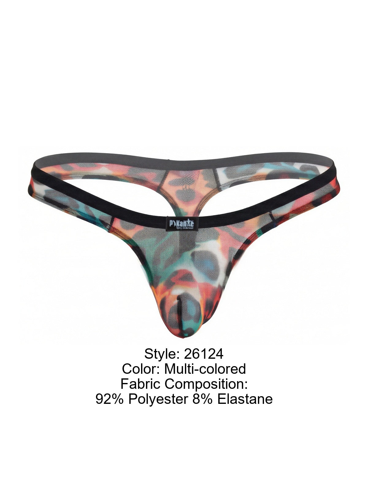 Pikante Men's Underwear 26124 Animal Print Thongs Color Multi-colored