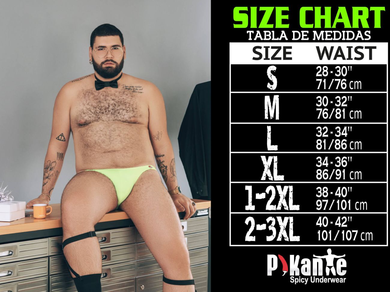 Pikante Men's Underwear PIK 0983 Novo Thongs Color Black