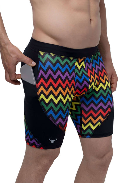 Pride Zigzag Shorts | MEN Shorts | Matador Meggings | OUTFAIR | OUTFAIR