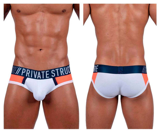 Private Structure Men's Underwear BAUT4388 Athlete Mini Briefs Color White League