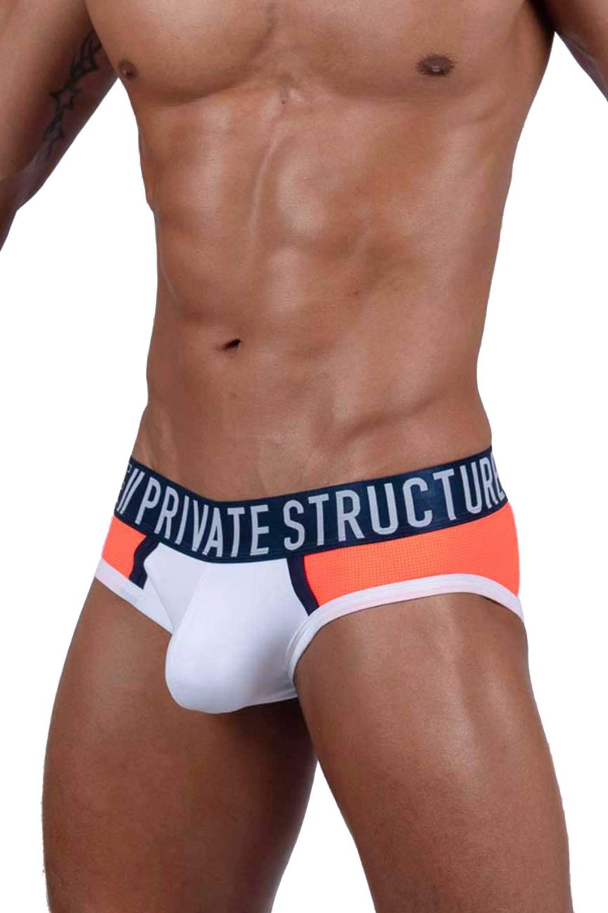 Private Structure Men's Underwear BAUT4388 Athlete Mini Briefs Color White League