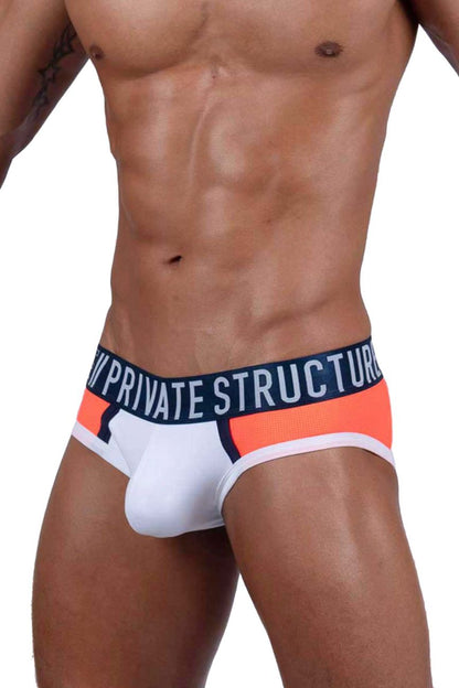 Private Structure Men's Underwear BAUT4388 Athlete Mini Briefs Color White League
