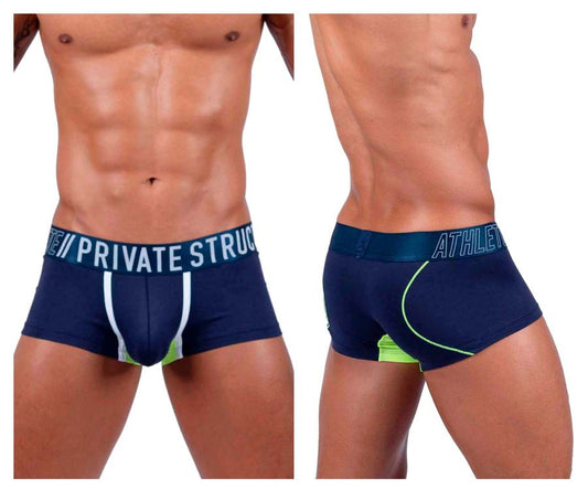 Private Structure Men's Underwear BAUT4389 Athlete Trunks Color Navy Ranger