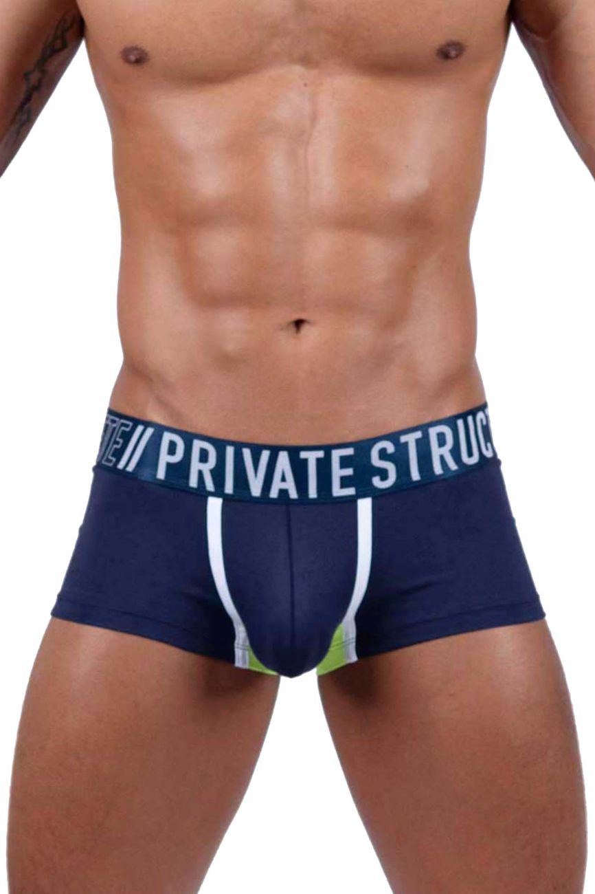 Private Structure Men's Underwear BAUT4389 Athlete Trunks Color Navy Ranger