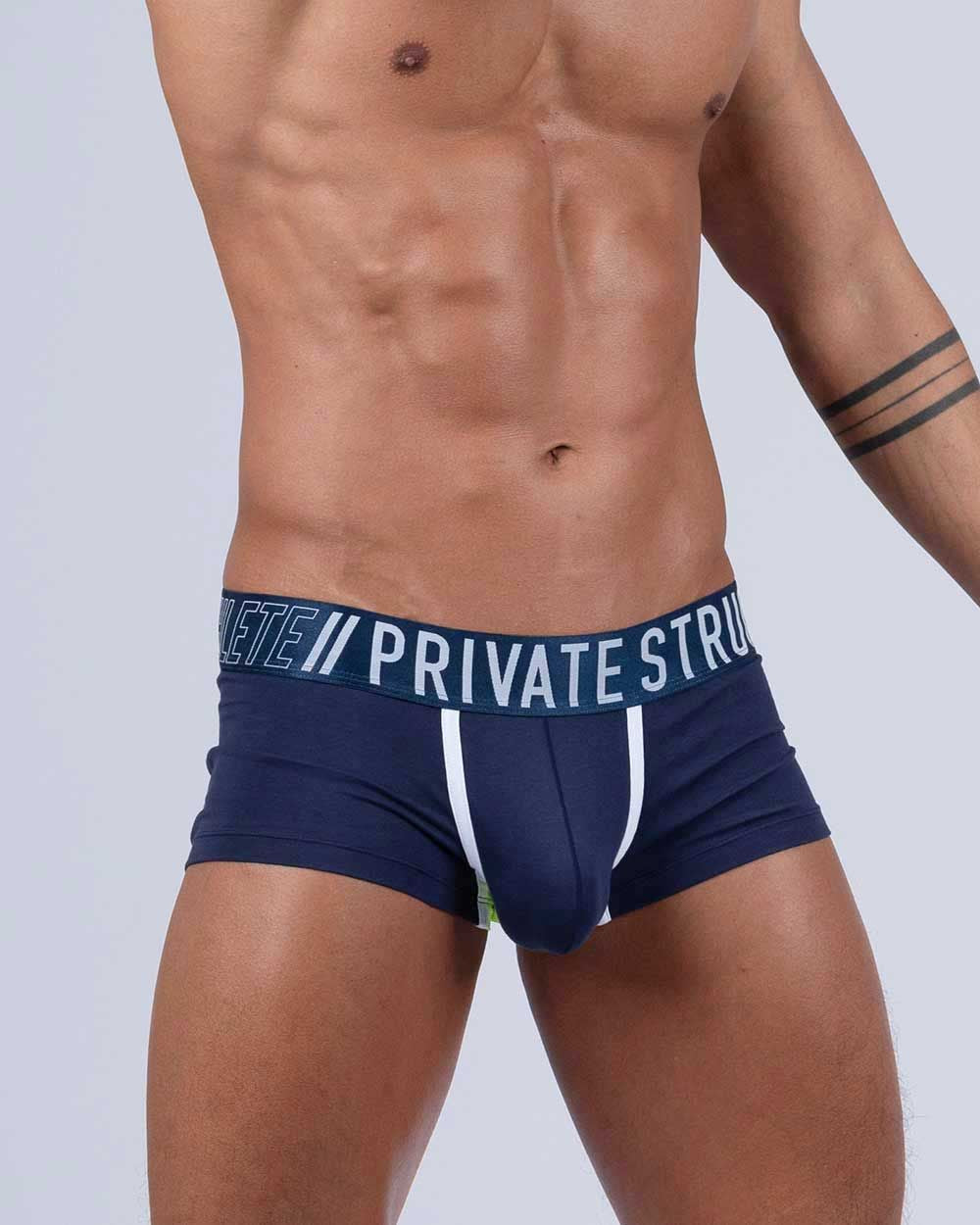 Private Structure Men's Underwear BAUT4389 Athlete Trunks Color Navy Ranger